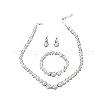 Круглые бусины из искусственного жемчуга из АБС-пластика FS-WG32AE8-01-1