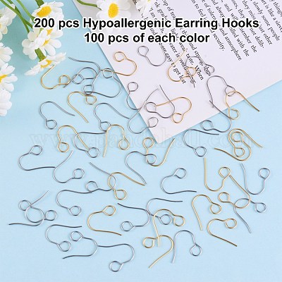 100 шт. 2 цвета крючки для сережек из хирургической нержавеющей стали 316 JX216A-1
