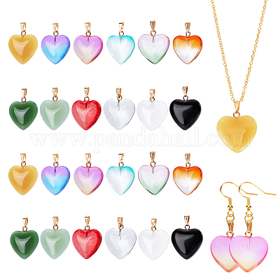 24 шт. подвески из стекла GLAA-CA0001-51-1