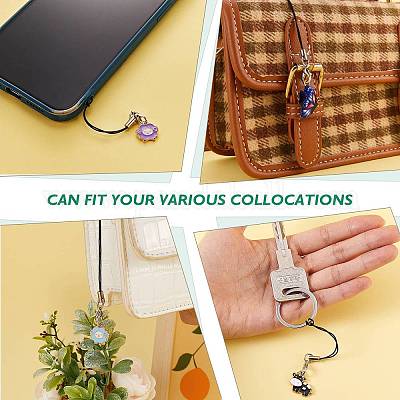 Мобильный ремешок из сплава эмали HJEW-SW00024-02-1