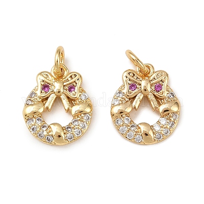 Латунные микро проложить кубического циркония подвески KK-L255-18G-02-1