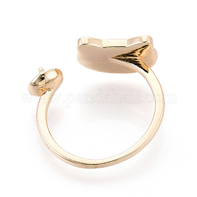 Закрепки для манжет в форме кошачьей раковины из латуни KK-T076-65G-1