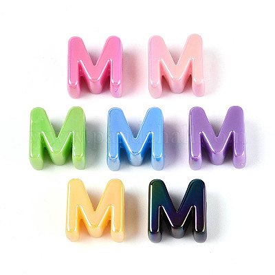 УФ-покрытие непрозрачные акриловые европейские бусины OACR-M027-03M-1