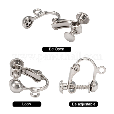 10pcs/lot Stainless Steel Non-pierced Clip Back Clip on Earrings