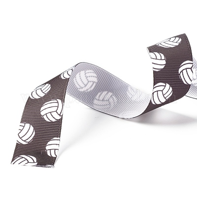 3/8 Volleyball Grosgrain Printed Ribbon