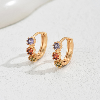 Элегантные латунные серьги-кольца NK1311-1