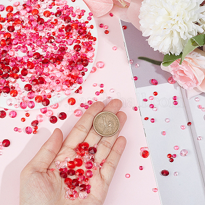 6000 шт. 10 стиля акриловых кабошонов со стразами с заостренной задней частью TACR-GA0001-07B-1