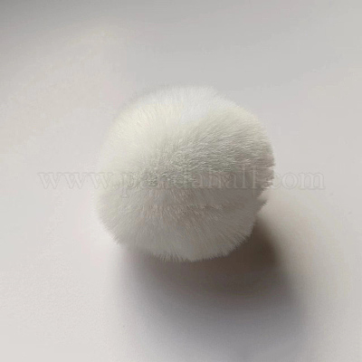 Кулоны с помпонами из искусственного меха кролика ручной работы&nbsp;LS-WOVE-F021-A21-1