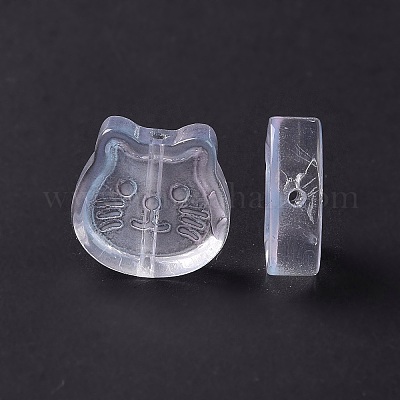 Perles de verre peintes par pulvérisation transparent&nbsp;GLAA-I050-13J-1