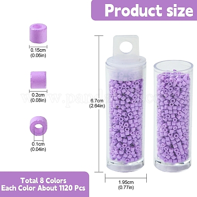 80 г 8 цвета краски для выпечки стеклянные бусины SEED-YW0002-47-1