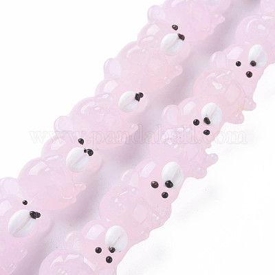 Прозрачные бусинки лэмпворк ручной работы бугристые нити LAMP-T007-19-B08-1