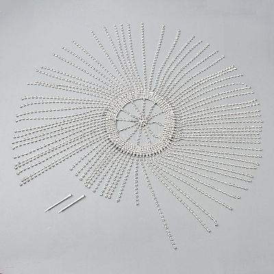 Длинный головной убор с кисточками и стразами для женщин и девочек&nbsp;AJEW-WH0515-75S-1