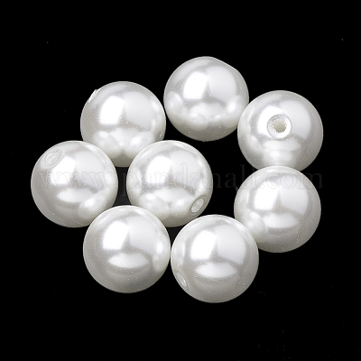 Экологичные стеклянные жемчужные бусины GLAA-S172-8mm-02-1