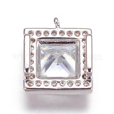 Латунные микро проложить кубического циркония подвески ZIRC-P060-11P-1