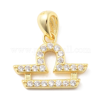 925 подвеска из стерлингового серебра с микропаве из прозрачных кубических цирконий STER-Z012-06G-12-1