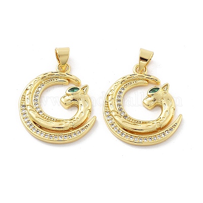 Латунные микро проложить кубического циркония подвески KK-Z098-01G-02-1