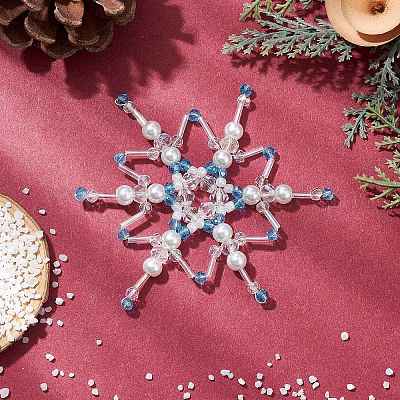 Рождественские тематические стеклянные большие подвески HJEW-JM02560-1