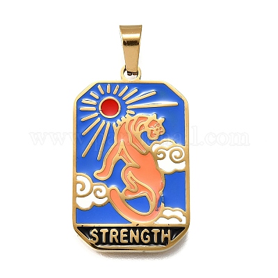 Эмалевые подвески из нержавеющей стали 304 таро STAS-M119-09Q-G-1