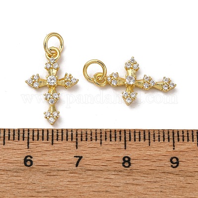 Латунные микро проложить кубического циркония подвески KK-P308-25G-1