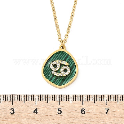 Ожерелья с подвеской в виде созвездия из нержавеющей стали 304 с микропаве из кубического циркония NJEW-R021-01G-04-1