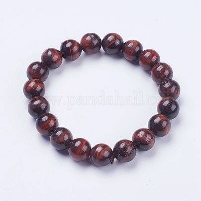 Естественно тигровый глаз бисером браслеты простирания&nbsp;BJEW-I253-10mm-13-1