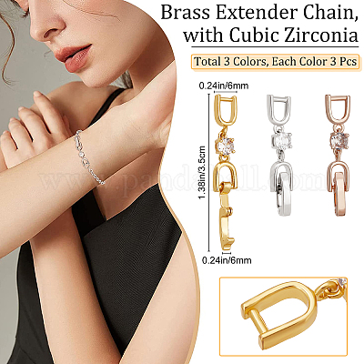 Body Chain or Necklace Extender, Jewelry Extension Gold