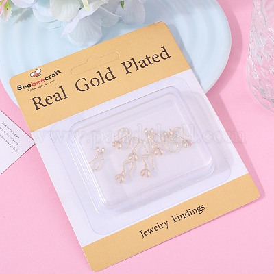 10 шт. латунные застежки-крючки для стойки KK-BBC0010-48-1