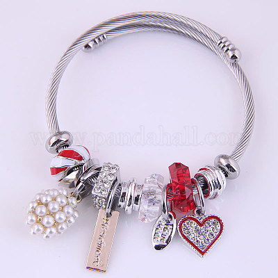 Регулируемые европейские браслеты из нержавеющей стали FS-WG81C2D-01-1