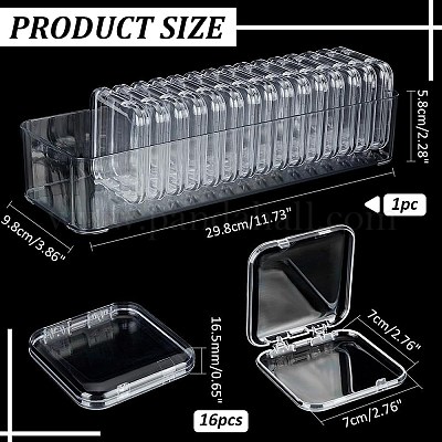 Кубовидный прозрачный акриловый органайзер для коробок&nbsp;ODIS-WH0099-30-1