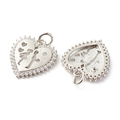 Кулоны из латуни с микропаве ZIRC-P094-19P-RS-1