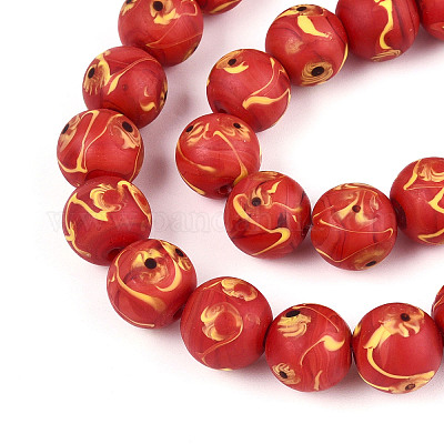 Бусы лэмпворк ручной работы LAMP-N028-05D-1