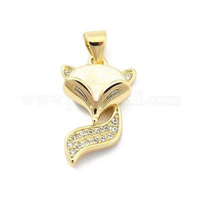 Латунные микропаве прозрачные подвески с фианитом KK-A221-14C-G-1