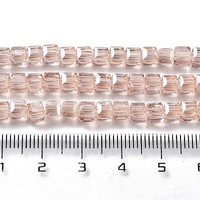 Стеклянные бусины с гальваническим покрытием  EGLA-R030-4x4mm-28-1