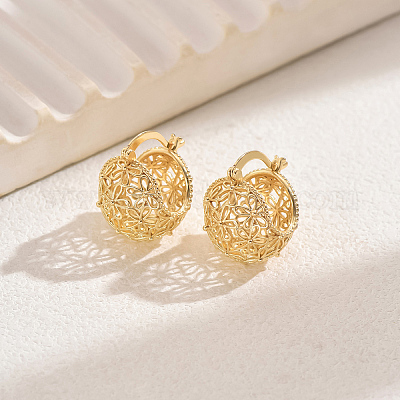 Boucles D'oreilles Créoles Géométriques En Or Jaune 9 Carats - Neuf Avec étiquettes