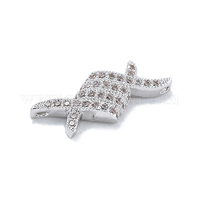 Стойка покрытие латунь прозрачный кубический цирконий ромб соединительные подвески KK-A234-069P-1