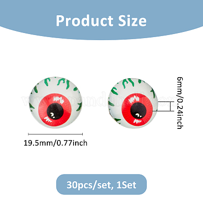 30 шт. стеклянные кабошоны на Хэллоуин GLAA-FH0001-81-1