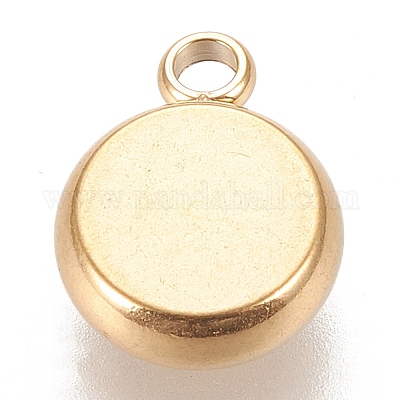 Ионное покрытие (ip) нержавеющая сталь 304 подвеска кабошон оправа X-STAS-K202-03B-G-1