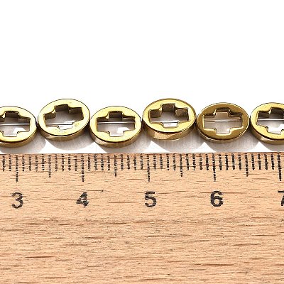 Гальванические нити из синтетических немагнитных гематитовых бусин G-L613-Z01-01E-1