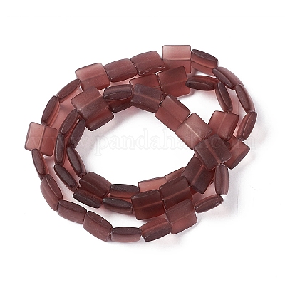 Прозрачные бусины из матового стекла FGLA-S001-01E-1