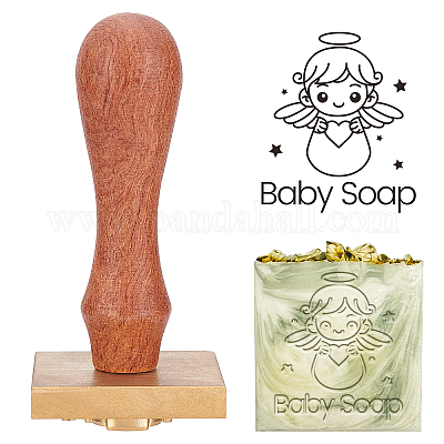 Wholesale OLYCRAFT Handmade Soap Stamp 1.6/40mm Little Angel Pattern Soap  Chapter Imprint Stamp Resin Soap Stamp with Brass Wax Seal Stamp Head and  Pearwood Handle for DIY Handmade Soap 