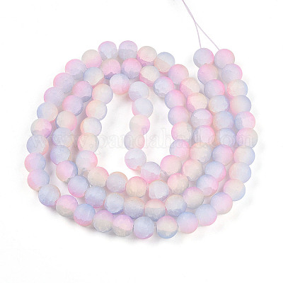 Стеклянные бусины кракле X1-GLAA-N009-10mm-04-1