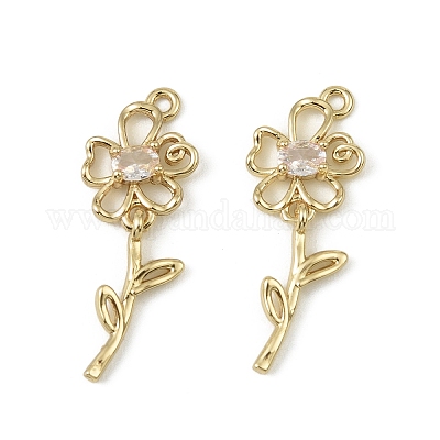 Латунные микро проложить кубического циркония подвески KK-C107-09A-G-1