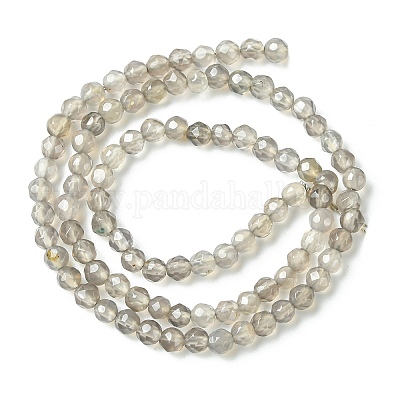 Естественно агат круглых бусин прядь X-G-L084-4mm-08-1