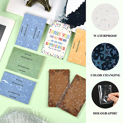 2 пакет 2 стиля прямоугольные лазерные прозрачные пластиковые упаковочные пакеты ABAG-SP0001-46B-1