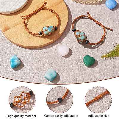 Регулируемый плетеный нейлоновый шнур макраме мешочек изготовление браслета AJEW-SW00013-17-1