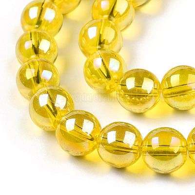 Гальванизируйте прозрачное стекло бисер нитей GLAA-T032-T10mm-AB11-1