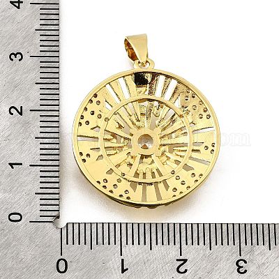 Латунные микро проложить кубического циркония подвески KK-Z104-07G-1