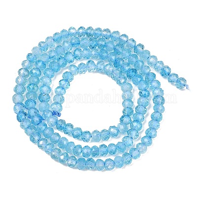 Натуральные бусы из голубого топаза нити&nbsp;G-B175-A21-3x4mm-1