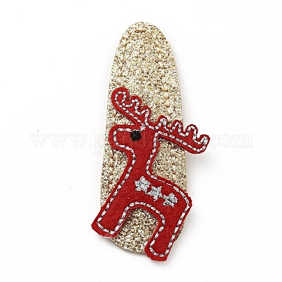 Рождественский олень блестящая ткань Гретель с заколками для волос из искусственной кожи&nbsp;LS-PHAR-G006-03P-1