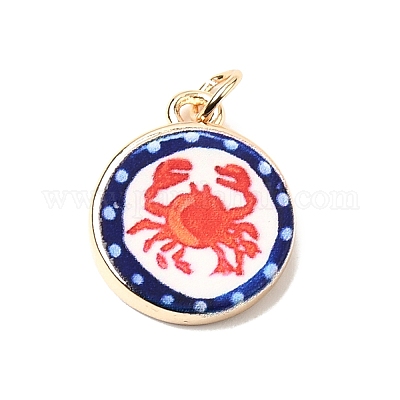 Латунь эмаль подвески&nbsp;KK-P346-01G-1